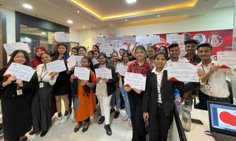 Students who have completed an aviation course and received a certificate In Kolkata